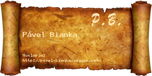 Pável Bianka névjegykártya