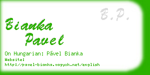 bianka pavel business card