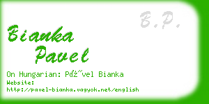 bianka pavel business card